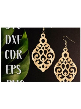 Σετ των 3 Intra απο ξύλο plywood 3mm-4mm πάχος - Drop Earrings , Earrings Laser Cut. Δίασταση 3x3 cm INTRAFABR-100612479