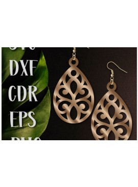 Σετ των 3 Intra απο ξύλο plywood 3mm-4mm πάχος - Drop Earrings , Earrings Laser Cut. Δίασταση 3x3 cm INTRAFABR-99490803