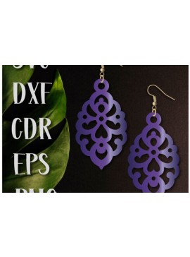 Σετ των 3 Intra απο ξύλο plywood 3mm-4mm πάχος - Drop Earrings , Σκουλαρίκια με . Δίασταση 3x3 cm INTRAFABR-99491206