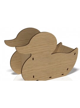 Σετ των 2 Intra απο ξύλο plywood 3mm-4mm πάχος - Duck Box, Animal Box, Laser Cut File Δίασταση 20x20 cm INTRAFABR-41134727