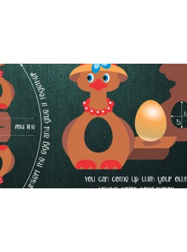 Σετ των 3 Intra απο ξύλο plywood 3mm-4mm πάχος - Πρότυπο θήκης πασχαλινών αυγών πάπιας Δίασταση 15x15 cm INTRAFABR-27114993