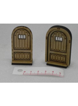 Σετ των 2 Intra απο ξύλο plywood 3mm-4mm πάχος - Dungeon Doors (Γοτθικού Στρογγυλού Στυλ) Δίασταση 300x200 cm INTRAFABR-25499884