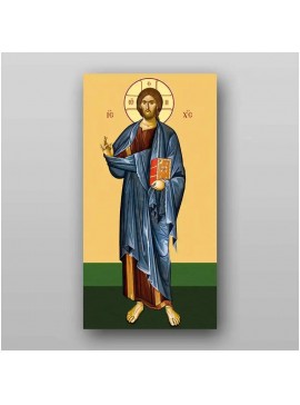 Σετ των 2 Εικόνα Ορθοδοξίας με περίγραμμα χρυσό σε ξύλο Φλαμουρίας  με  βάση Εικόνα του Ιησού Χριστού - Χειροποίητη Ελληνορθόδοξη , Κρεμαστή πλάκα βυζαντινής τέχνης, χριστιανική τέχνη Διάσταση 15x11 cm (5,9 x 4,3 ίντσες) INTRAEK-2993