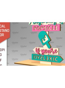 Σετ των 2 Intra απο ξύλο plywood 3mm-4mm πάχος -  Dyslexic Medical Alert Stand Δίασταση 30x20 cm INTRAFABR-101382576