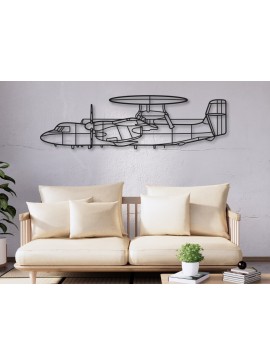 Σετ των 2 Intra απο ξύλο plywood 3mm-4mm πάχος - Σχεδιασμός αεροσκαφών E-2D Hawkeye Laser Cut Δίασταση 20x20 cm INTRAFABR-111974752