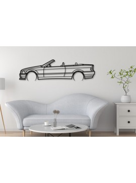 Σετ των 2 Intra απο ξύλο plywood 3mm-4mm πάχος - E36 Convertible Laser Cut Car Silhouette Δίασταση 20x20 cm INTRAFABR-112045268