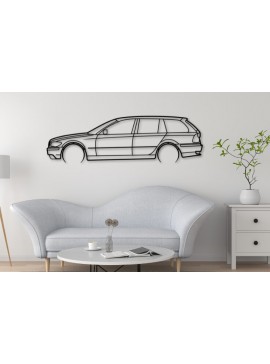 Σετ των 2 Intra απο ξύλο plywood 3mm-4mm πάχος - E46 Touring Laser Cut Car Silhouette Δίασταση 20x20 cm INTRAFABR-112161812