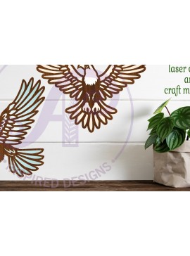 Intra απο ξύλο plywood 3mm-4mm πάχος - Eagle Detailed cut out Wall Art  Δίασταση 40x50 cm INTRAFABR-107273022