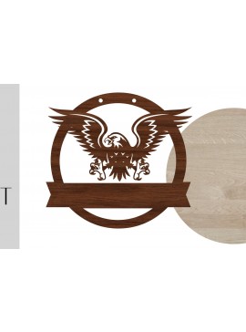 Σετ των 2 Intra απο ξύλο plywood 3mm-4mm πάχος - Σήμα καλωσορίσματος Eagle Δίασταση 20x20 cm INTRAFABR-13922456