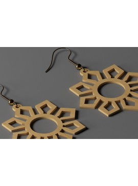 Σετ των 3 Intra απο ξύλο plywood 3mm-4mm πάχος - Σχέδια Σκουλαρίκια Κοσμήματα Glowforge Cricut Δίασταση 3x3 cm INTRAFABR-44665251