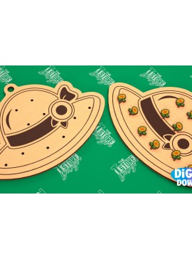 Σετ των 3 Intra απο ξύλο plywood 3mm-4mm πάχος - Κάρτα προβολής σκουλαρικιών | Stand κοσμημάτων|CNC Δίασταση 3x3 cm INTRAFABR-102902524