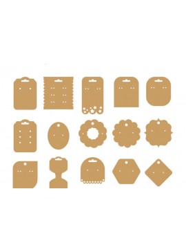 Σετ των 3 Intra απο ξύλο plywood 3mm-4mm πάχος - Σετ προτύπου  κάρτας προβολής σκουλαρικιών 15 Δίασταση 3x3 cm INTRAFABR-104369108
