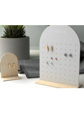 Σετ των 3 Intra απο ξύλο plywood 3mm-4mm πάχος - Βάση οθόνης σκουλαρικιών Δίασταση 3x3 cm INTRAFABR-25913258