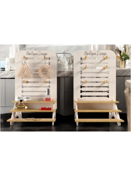 Σετ των 3 Intra απο ξύλο plywood 3mm-4mm πάχος - Βάση οθόνης σκουλαρικιών 208 Δίασταση 3x3 cm INTRAFABR-118424370