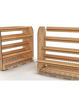 Σετ των 2 Intra απο ξύλο plywood 3mm-4mm πάχος - Στάση οθόνης σκουλαρικιών Βάση σκουλαρικιών Δίασταση 20x20 cm INTRAFABR-83376896