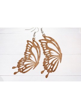 Σετ των 3 Intra απο ξύλο plywood 3mm-4mm πάχος - Σκουλαρίκι Laser Cut, Σκουλαρίκι πεταλούδα Δίασταση 3x3 cm INTRAFABR-66527658