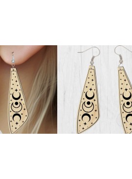 Σετ των 3 Intra απο ξύλο plywood 3mm-4mm πάχος - Σκουλαρίκια Laser Cut File, Boho, Halloween Δίασταση 3x3 cm INTRAFABR-80694941