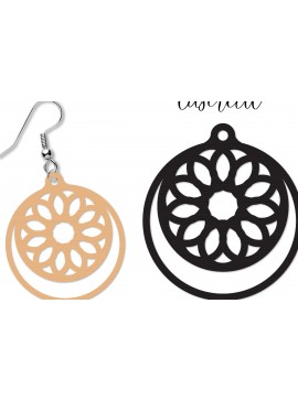Σετ των 3 Intra απο ξύλο plywood 3mm-4mm πάχος - Σκουλαρίκι Laser Cut  Δίασταση 3x3 cm INTRAFABR-114202198