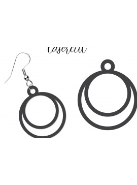 Σετ των 3 Intra απο ξύλο plywood 3mm-4mm πάχος - Σκουλαρίκι LaserCut -  Lasercut Δίασταση 3x3 cm INTRAFABR-116646935