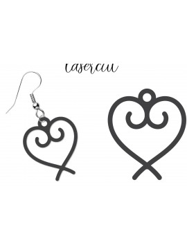 Σετ των 3 Intra απο ξύλο plywood 3mm-4mm πάχος - Σκουλαρίκι LaserCut -  Lasercut Δίασταση 3x3 cm INTRAFABR-116647052