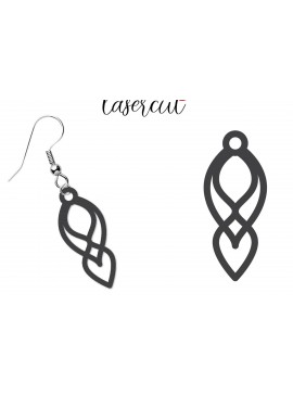 Σετ των 3 Intra απο ξύλο plywood 3mm-4mm πάχος - Σκουλαρίκι LaserCut -  Lasercut Δίασταση 3x3 cm INTRAFABR-116647106