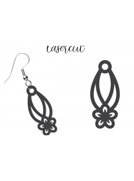 Σετ των 3 Intra απο ξύλο plywood 3mm-4mm πάχος - Σκουλαρίκι LaserCut -  Lasercut Δίασταση 3x3 cm INTRAFABR-116647131