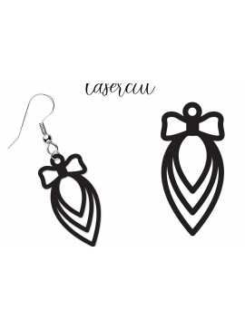 Σετ των 3 Intra απο ξύλο plywood 3mm-4mm πάχος - Σκουλαρίκι LaserCut -  Lasercut Δίασταση 3x3 cm INTRAFABR-117206434