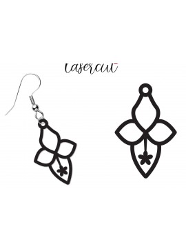 Σετ των 3 Intra απο ξύλο plywood 3mm-4mm πάχος - Σκουλαρίκι LaserCut -  Lasercut Δίασταση 3x3 cm INTRAFABR-117206507