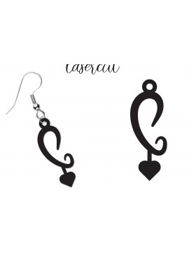 Σετ των 3 Intra απο ξύλο plywood 3mm-4mm πάχος - Σκουλαρίκι LaserCut -  Lasercut Δίασταση 3x3 cm INTRAFABR-117206610