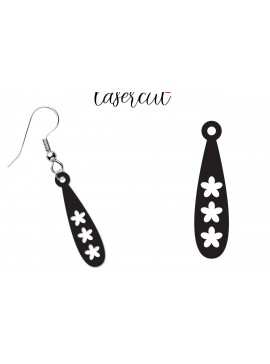 Σετ των 3 Intra απο ξύλο plywood 3mm-4mm πάχος - Σκουλαρίκι LaserCut -  Lasercut Δίασταση 3x3 cm INTRAFABR-117206674