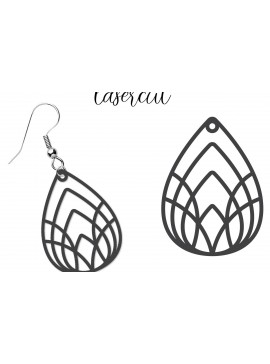 Σετ των 3 Intra απο ξύλο plywood 3mm-4mm πάχος - Σκουλαρίκι LaserCut -  Lasercut Δίασταση 3x3 cm INTRAFABR-117435447