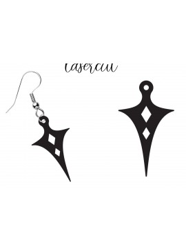 Σετ των 3 Intra απο ξύλο plywood 3mm-4mm πάχος - Σκουλαρίκι LaserCut -  Lasercut Δίασταση 3x3 cm INTRAFABR-117602966