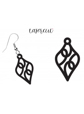 Σετ των 3 Intra απο ξύλο plywood 3mm-4mm πάχος - Σκουλαρίκι LaserCut -  LaserCut Δίασταση 3x3 cm INTRAFABR-117977423