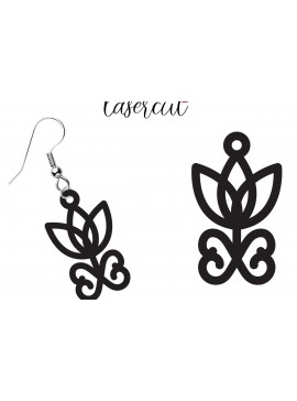 Σετ των 3 Intra απο ξύλο plywood 3mm-4mm πάχος - Σκουλαρίκι LaserCut -  LaserCut Δίασταση 3x3 cm INTRAFABR-117977466