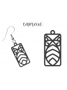 Σετ των 3 Intra απο ξύλο plywood 3mm-4mm πάχος - Σκουλαρίκι LaserCut  Δίασταση 3x3 cm INTRAFABR-116340422