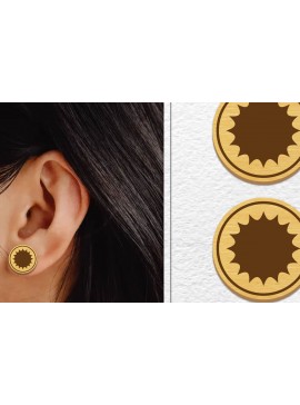 Σετ των 3 Intra απο ξύλο plywood 3mm-4mm πάχος - Σκουλαρίκια μαγνήτης κοπής λέιζερ | Καρφιά Δίασταση 3x3 cm INTRAFABR-101672563