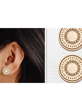 Σετ των 3 Intra απο ξύλο plywood 3mm-4mm πάχος - Σκουλαρίκια μαγνήτης κοπής λέιζερ | Καρφιά Δίασταση 3x3 cm INTRAFABR-101558350