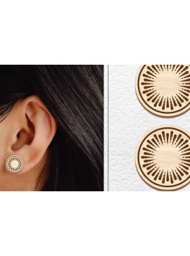 Σετ των 3 Intra απο ξύλο plywood 3mm-4mm πάχος - Σκουλαρίκια μαγνήτης κοπής λέιζερ | Καρφιά Δίασταση 3x3 cm INTRAFABR-101558190