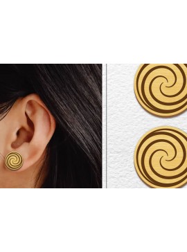 Σετ των 3 Intra απο ξύλο plywood 3mm-4mm πάχος - Σκουλαρίκια μαγνήτης κοπής με λέιζερ | Καρφιά Δίασταση 3x3 cm INTRAFABR-101274812