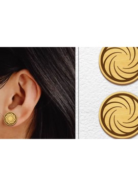 Σετ των 3 Intra απο ξύλο plywood 3mm-4mm πάχος - Σκουλαρίκια μαγνήτης κοπής με λέιζερ | Καρφιά Δίασταση 3x3 cm INTRAFABR-101274874