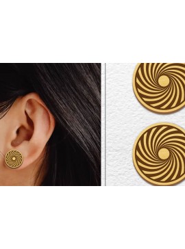 Σετ των 3 Intra απο ξύλο plywood 3mm-4mm πάχος - Σκουλαρίκια μαγνήτης κοπής με λέιζερ | Καρφιά Δίασταση 3x3 cm INTRAFABR-101274913