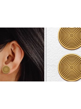 Σετ των 3 Intra απο ξύλο plywood 3mm-4mm πάχος - Σκουλαρίκια μαγνήτης κοπής με λέιζερ | Καρφιά Δίασταση 3x3 cm INTRAFABR-101274967