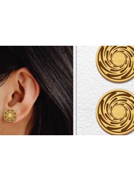 Σετ των 3 Intra απο ξύλο plywood 3mm-4mm πάχος - Σκουλαρίκια μαγνήτης κοπής με λέιζερ | Καρφιά Δίασταση 3x3 cm INTRAFABR-101275513