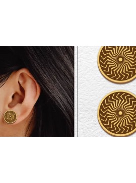 Σετ των 3 Intra απο ξύλο plywood 3mm-4mm πάχος - Σκουλαρίκια μαγνήτης κοπής με λέιζερ | Καρφιά Δίασταση 3x3 cm INTRAFABR-101275564