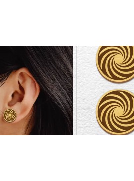 Σετ των 3 Intra απο ξύλο plywood 3mm-4mm πάχος - Σκουλαρίκια μαγνήτης κοπής με λέιζερ | Καρφιά Δίασταση 3x3 cm INTRAFABR-101276003