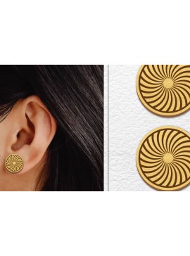 Σετ των 3 Intra απο ξύλο plywood 3mm-4mm πάχος - Σκουλαρίκια μαγνήτης κοπής με λέιζερ | Καρφιά Δίασταση 3x3 cm INTRAFABR-101276146