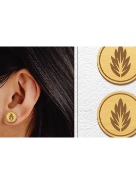 Σετ των 3 Intra απο ξύλο plywood 3mm-4mm πάχος - Σκουλαρίκια μαγνήτης κοπής με λέιζερ | Καρφιά Δίασταση 3x3 cm INTRAFABR-100603437