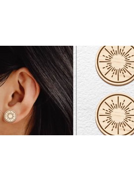 Σετ των 3 Intra απο ξύλο plywood 3mm-4mm πάχος - Σκουλαρίκια μαγνήτης κοπής με λέιζερ | Καρφιά Δίασταση 3x3 cm INTRAFABR-101557776