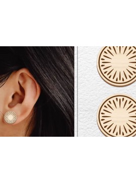 Σετ των 3 Intra απο ξύλο plywood 3mm-4mm πάχος - Σκουλαρίκια μαγνήτης κοπής με λέιζερ | Καρφιά Δίασταση 3x3 cm INTRAFABR-101557805