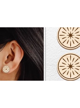 Σετ των 3 Intra απο ξύλο plywood 3mm-4mm πάχος - Σκουλαρίκια μαγνήτης κοπής με λέιζερ | Καρφιά Δίασταση 3x3 cm INTRAFABR-101557893